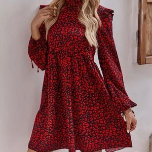 Red and black light dress from SHEIN.